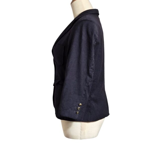 Abercrombie & Fitch Navy Blue Shrunken Blazer Jacket - Picture 4 of 7